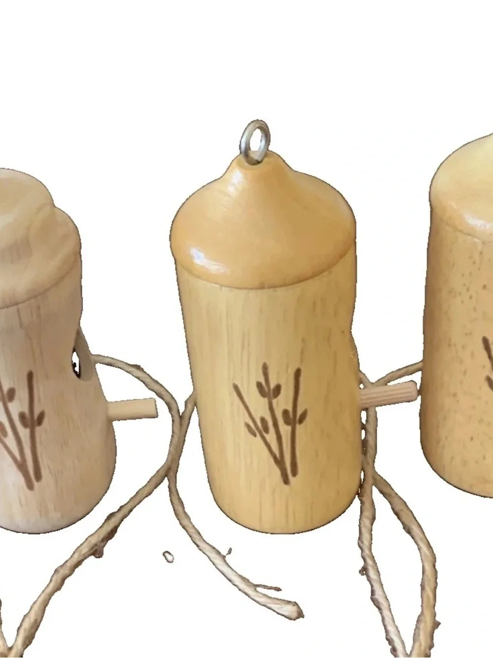 Natural Wooden Hanging Bird Nest Box - Light Tan